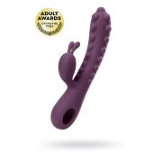 Вибратор с клиторальным стимулятором KOKOS SMON, силикон, фиолетовый, 23 см