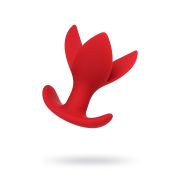 Расширяющая анальная втулка ToDo by Toyfa Flower, силикон, красный, 9 см, Ø 6 см