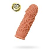Насадка реалистичная KOKOS EXTREME SLEEVE 12-M с дополнительной стимуляцией, TPE, телесная, 15.8 см