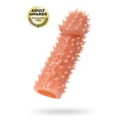 Насадка реалистичная KOKOS EXTREME SLEEVE 07-M с дополнительной стимуляцией, TPE, телесная, 14.7 см