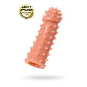 Насадка реалистичная KOKOS EXTREME SLEEVE 03-M с дополнительной стимуляцией, TPE, телесная, 14.7 см