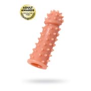 Насадка реалистичная KOKOS EXTREME SLEEVE 03-S с дополнительной стимуляцией, TPE, телесная, 12.7 см