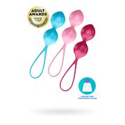 Набор вагинальных шариков Satisfyer Balls C03 Double, силикон, ассорти, Ø 3 см.