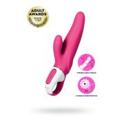 Нереалистичный вибратор Satisfyer Vibes Mr. Rabbit, силикон, красный, 22,1 см.