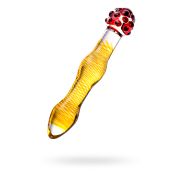 Двусторонний фаллоимитатор Sexus Glass, стекло, прозрачный, 18 см