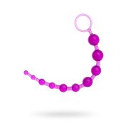 Анальная цепочка TOYFA Basic, PVC, фиолетовый, 30 см