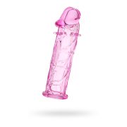 Насадка на пенис TOYFA Basic, TPE, розовый, 12,5 см