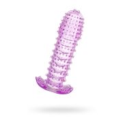 Насадка на пенис рельефная TOYFA Basic, TPE, фиолетовый, 12 см